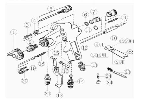 涂料噴槍結構圖
